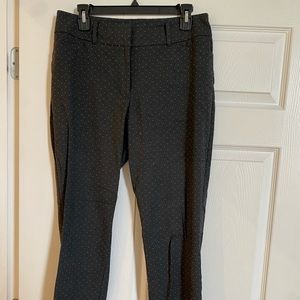 Polka dot pants loft size 6 curvy skinny ankle